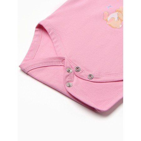 Body baby with a long sleeve "Bunny", pink color, height 56-3