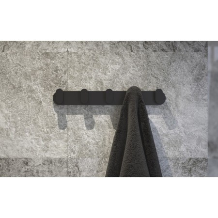 Planck with 5 hooks 32 cm black artwelle-3