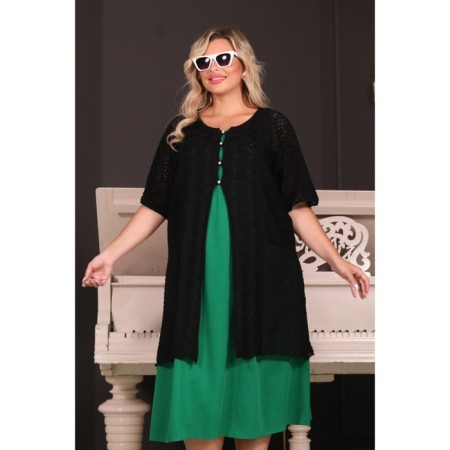 Cardigan female, size 52, black color-5