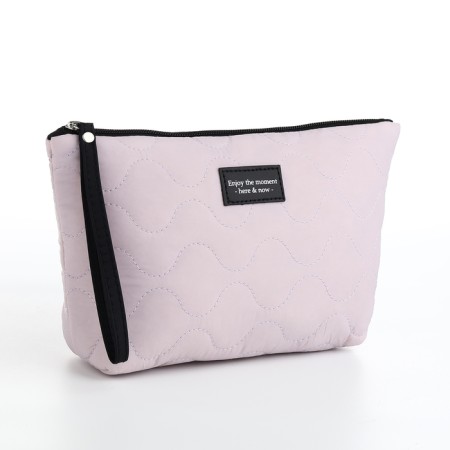 Cosmetic bag a single-flower, 25*7.5*14, lightning department, lining, lilac