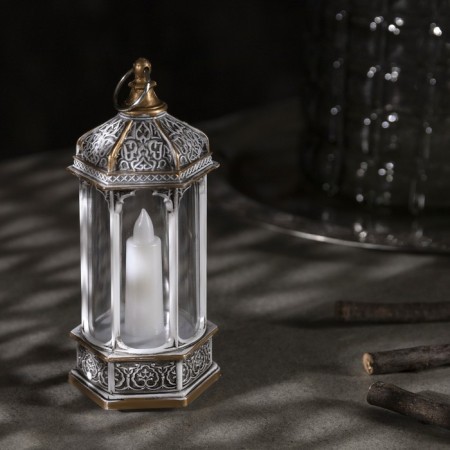 LED figure "Candle in the rotunda" 6.3 × 14 × 6.3 cm, plastic, batteries AG13x3, glow warm white-1