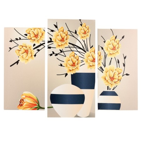 Modular picture on the subframe "Flowers in a vase" (2-25x50, 30x60 cm) 80x60 cm