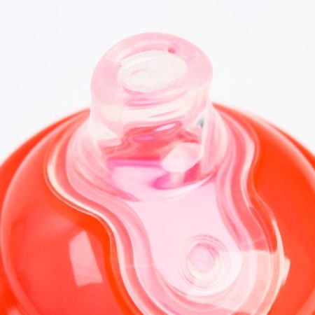 Drunker - children's impotion with soft nose "Bunny Polly", 250 ml., With handles, pink color-2