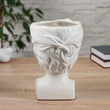 Vase Ceramics "Blooming Thoughts" 13.5x20 cm, white-2