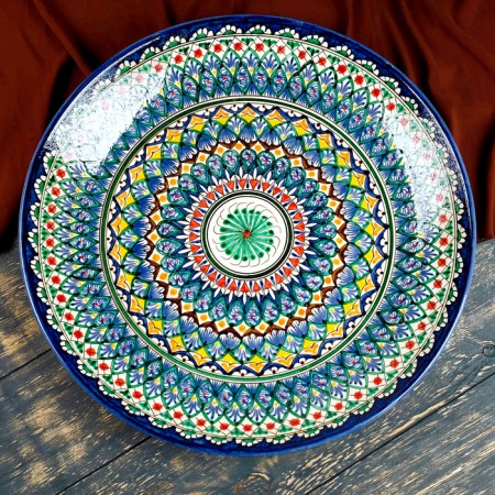 Largan Rishtan ceramics "Patterns", 42 cm, blue-4