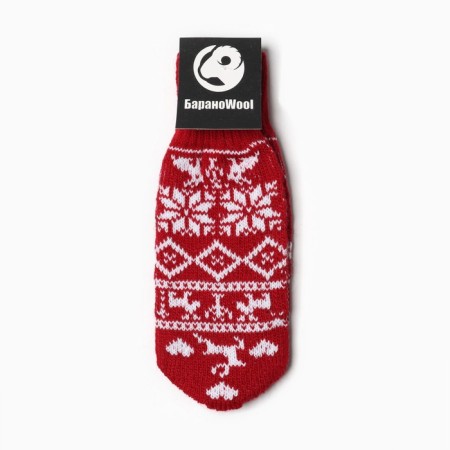Female mittens, red color, size 18-3