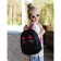 Baby backpack for girls made of artificial leather "Cat", 30x25 cm