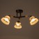 Svetogor chandelier "Star" 3x60W E27 Black 53x53x26cm