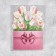 Volumetric postcard "Happy Birthday", tulips, 17 × 9 × 31 cm