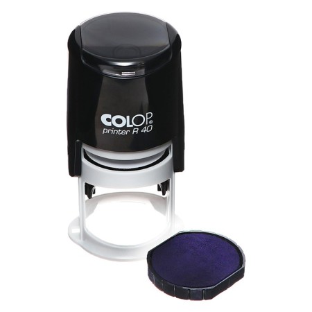 Equipment for round printing automatic Colop Printer R40, diameter 41.5 mm, with a lid, black body-2