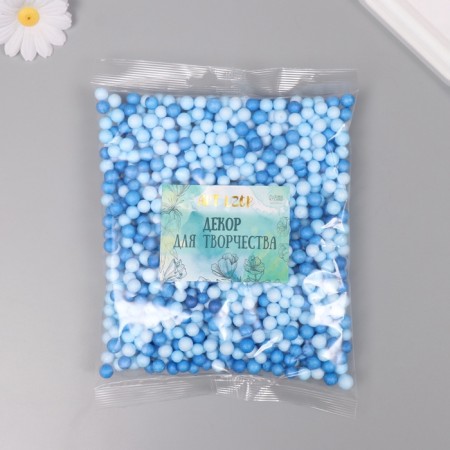 Decor for creativity Foam "Assorted balls" Blue set 10 grams-2