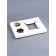 Box for 2 cupcake and cake, white, 25.4 x 18 x 12.7 cm, confectionery packaging