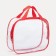 Lightning cosmetic bag, transparent/red color
