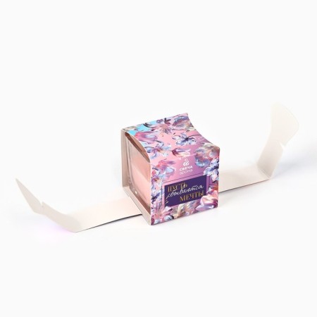 Aromatic candle "Dream", the aroma of raspberries, 5.3 x 5.3 x 5.5 cm.-2