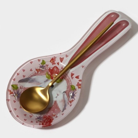 Glass stand under a spoonful of the shade "Flower bunny", 27 × 12.5 × 2 cm-6
