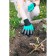 Garden gloves, nylon "shrews", with latex impregnation, with claws, size 10, green, Greengo