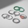 Ring set 8 pieces "Dream" heart, color with silver, size mix