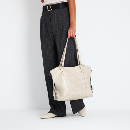 Zipper bag with lightning, beige color-8