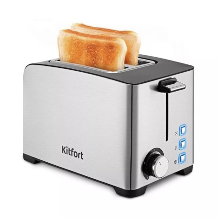 Toster KitFort KT-6212, 850 W, 5 modes of frying, 2 toasts, metallic