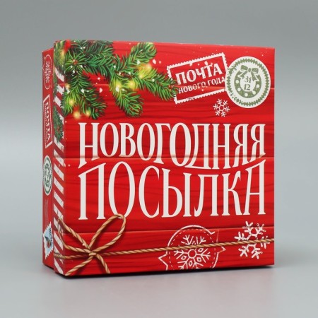 Box the team "New Year's package", 17 x 17 x 7 cm, New Year-2