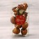 Set of jewelry plastic 8 pcs "Squirrels and nuts" brown