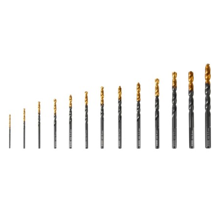 Set of metal drill Denzel 72318, HSS-Tin, Golden Tip, 13 pcs, 1.5-6.5 mm-1