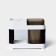 A stand for toothbrushes and paste with one glass, 15 × 7 × 12 cm, the color of coffee with milk