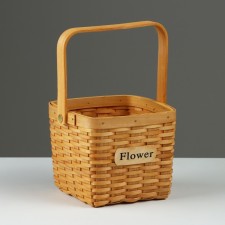 Wicker basket, 15 x 15 x 12/24 cm, sequoia