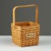 Wicker basket, 15 x 15 x 12/24 cm, sequoia