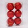 Christmas tree toys, New Year's balls, plastic, D-7 cm set, 6 pcs "Kaleidoscope" Red