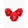 A set of soap roses in a box is 8 pieces, red and white with a hare