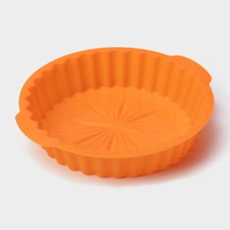 The form for baking is the “corrugated circle. Star ", silicone, d = 20 cm, with handles, color mix-2