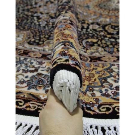 Oval Merinos shahreza carpet, size 200x285 cm, Navy color-3
