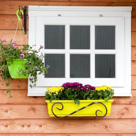 Balcony color stand, 47 × 21 × 19 cm, metal, bronze color-2