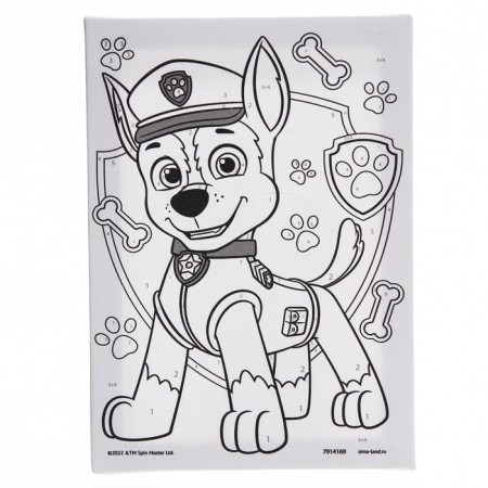Picture on numbers for children "Gonchik" 21x15 cm, puppy patrol-1