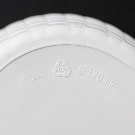 Pot for flowers with the Podon "Rotan", 1.2 l, the color is white-3