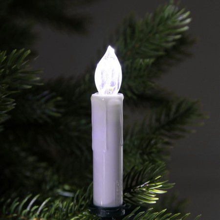 LED candles on clothespins 10 cm, 10 pieces, AAX1 batteries (not in the kit), remote control, glow white-2