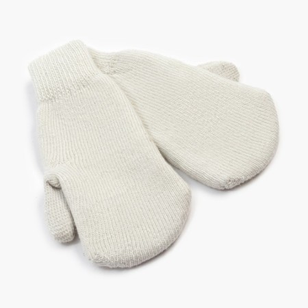 Women's mittens, white color, size 20-22