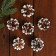 New Year's decor "Set of white cones" 6 pcs.