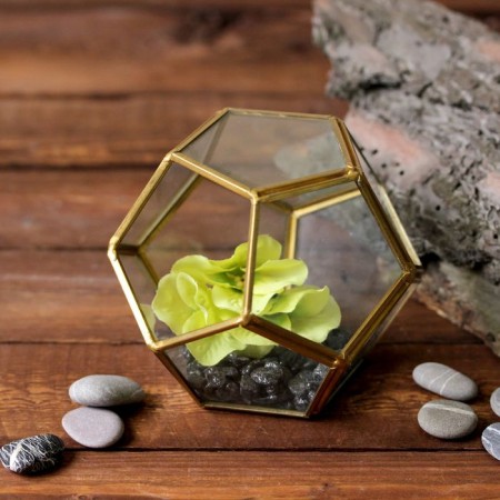 Florarium frame 11x10 cm, gold-1