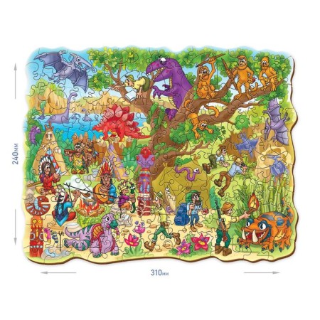 Figure wooden puzzle "Fun Art Collection" lost world-1