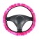 Braid on the steering wheel, checkpoint cover, handbrake cover, multi -size, pink, set 3 pcs