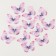 Decor for creativity "Butterfly", two -layer, set of 12 pcs., Size 1 pc. - 5 × 4 cm, purple color