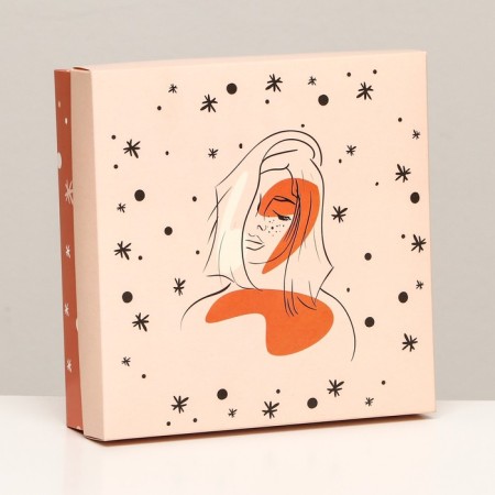 Folding box, "Girl's silhouette" 20 x 20 x 6 cm