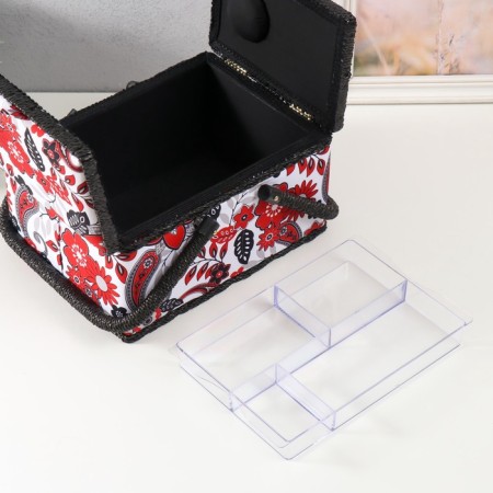 Casket for needlework "Folk Flower pattern" 19x26x14.5 cm-6