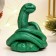 Figure "Snake of Zen" Green metallic, 10x10x10cm