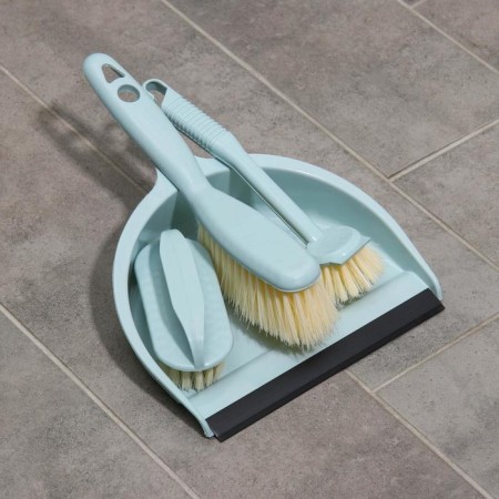 Dulyan cleaning set, 4 items: scoop, 3 brushes, 30 × 21 × 12 cm, color mix