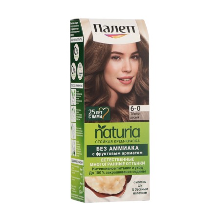 Hair dye Palette Naturals, 6-0 dark corn, 110 ml
