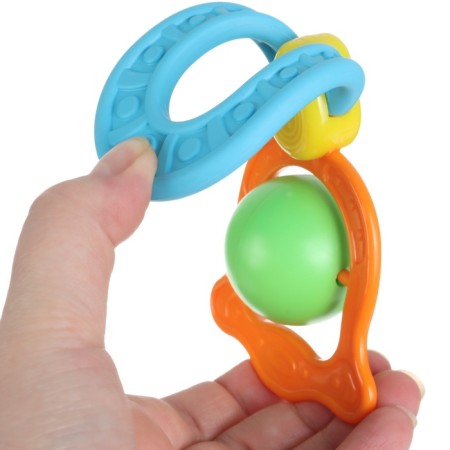 A rattle - a “planet” teether, an elastic pen, types and color mix-2