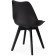 Plastic stool Bonuss array of beech/eco -leather/plastic, black 49x57x82 cm